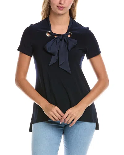 Joseph Ribkoff Tie Top In Blue
