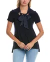 Joseph Ribkoff Tie Top In Blue