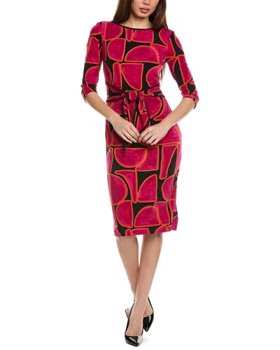 Joseph Ribkoff Tie Waist Sheath Dress In Pink