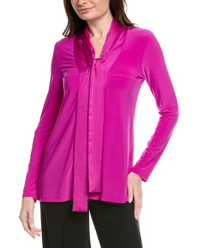 Joseph Ribkoff Tie-neck Top In Purple