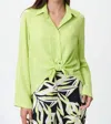 JOSEPH RIBKOFF TIERED BLOUSE IN EXOTIC LIME