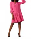 Joseph Ribkoff Tiered Dress In Raspberry In Pink