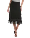 Joseph Ribkoff Tiered Hem Skirt In Black