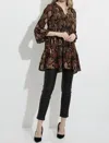 Joseph Ribkoff Tiered Ls Snake Print Mini Dress In Blacktan In Multi