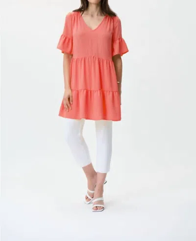 Joseph Ribkoff Tiered Tunic Dress In Calypso In Pink