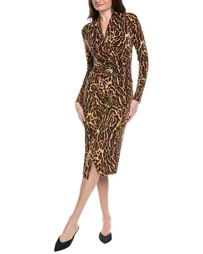 Joseph Ribkoff Tie-waist Midi Dress In Black