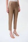 Joseph Ribkoff Tigers Eye Leather Pants In Tan In Brown