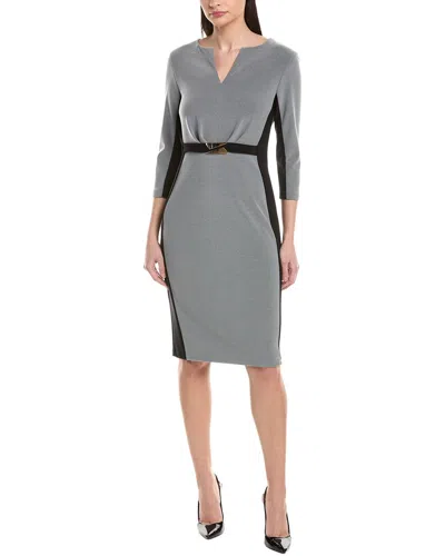 Joseph Ribkoff Tone Midi Dress In Gray