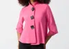 Joseph Ribkoff Trapeze Button Jacket In Bubble Gum In Pink