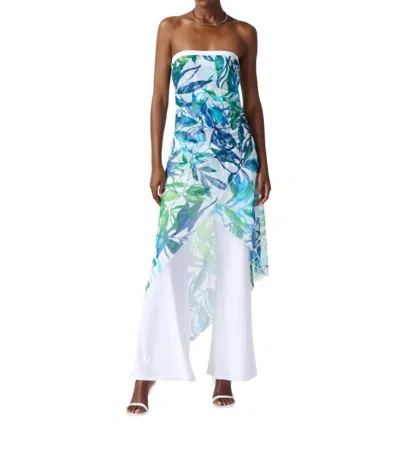 Joseph Ribkoff Tropical Print Jumpsuit In Vanilla/multi