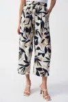 Joseph Ribkoff Tropical Print Culotte Pants In Beige In Multi
