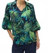 Joseph Ribkoff Tropical Print Straight Tunic In Midnight Blue Multi In Blue