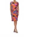 Joseph Ribkoff Tropical Print T-shirt Dress In Multi In Multi