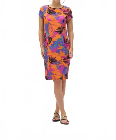 Joseph Ribkoff Tropical Print T-shirt Dress In Multi