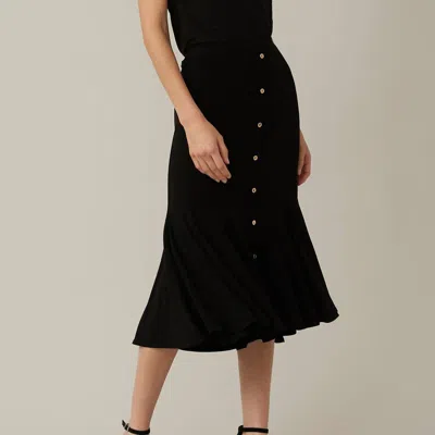 Joseph Ribkoff Trumpet Hem Skirt In Black