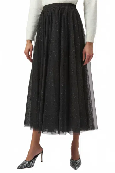 Joseph Ribkoff Tulle Flared Skirt In Black
