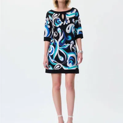 Joseph Ribkoff Tunic Dress In Multi In Black