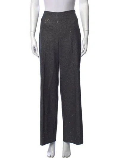 Pre-owned Joseph Ribkoff Tweed Pattern Straight Leg Pants W/ Tags In Grey