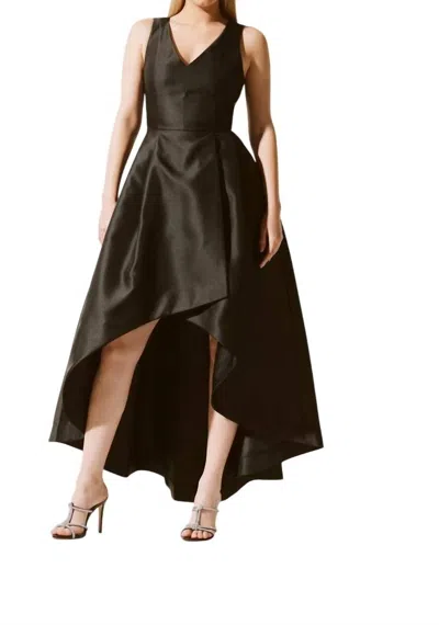 Joseph Ribkoff Twill Fit And Flare Gown In Black