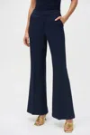 Joseph Ribkoff Twill Pull On Flared Pants In Midnight Blue In Blue