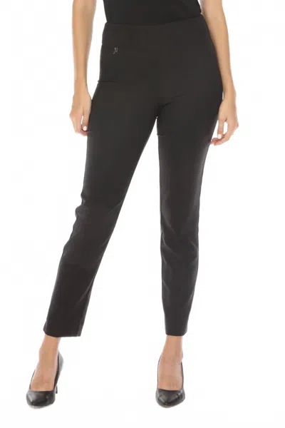 Joseph Ribkoff Twill Pull On Slim Ankle Pants In Black In Blue
