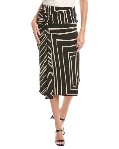 Joseph Ribkoff Geometric Print Pencil Skirt In Beige In Black