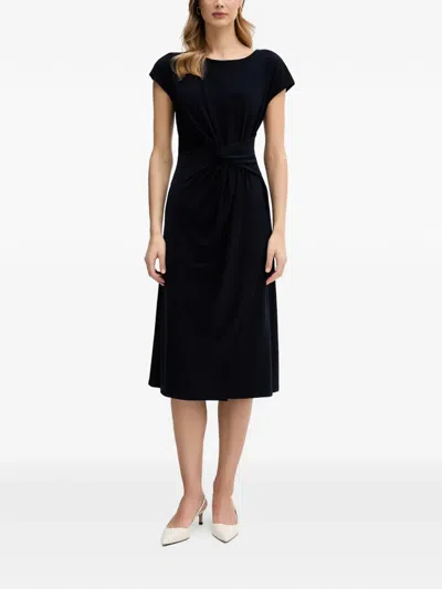 Joseph Ribkoff Twisted Dress In Blue