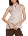 Joseph Ribkoff Twisted Mock Blouse In Beige