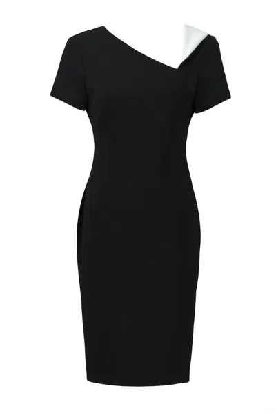 Joseph Ribkoff Two-tone Asymmetrical Dress In Black,white