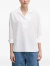 Joseph Ribkoff V-neck Blouse In White