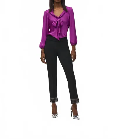 Joseph Ribkoff V-neck Bow-tie Pullover In Empress In Multi