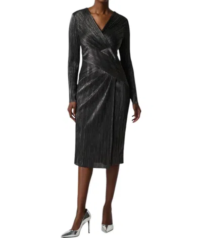 Joseph Ribkoff V-neck Holiday Dress In Black