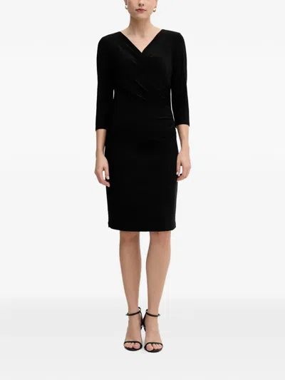 Joseph Ribkoff V-neck Midi Dress In Black
