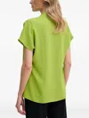 Joseph Ribkoff V-neck Short-sleeve Blouse In Green