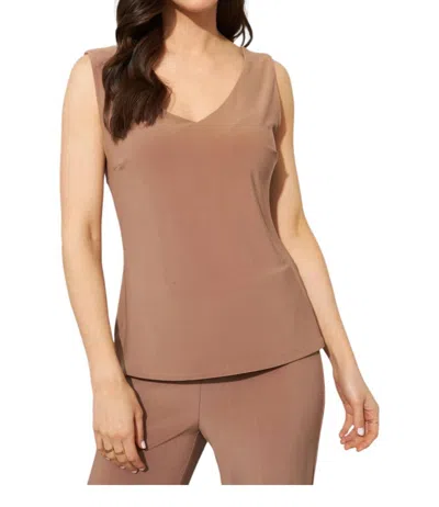 Joseph Ribkoff V-neck Tank Top In Espresso In Brown