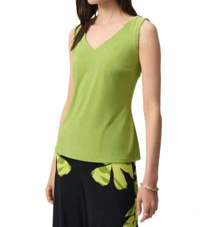 Joseph Ribkoff V Neck Tank Top In Greenery