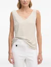 Joseph Ribkoff V-neck Tank Top In Neutral