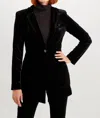 Joseph Ribkoff Velvet Blazer In Black In Black