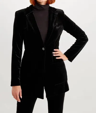 Joseph Ribkoff Velvet Blazer In Black