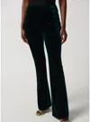 Joseph Ribkoff Velvet Flared Pull-on Pants 234289 In Dark Green In Multi