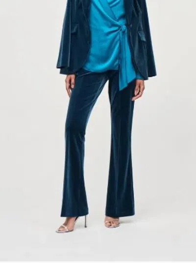 Joseph Ribkoff Velvet Flared Pull-on Pants In Nightfall In Multi