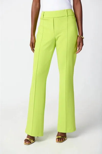 Joseph Ribkoff Vertical Seam Flared Pant In Key Lime