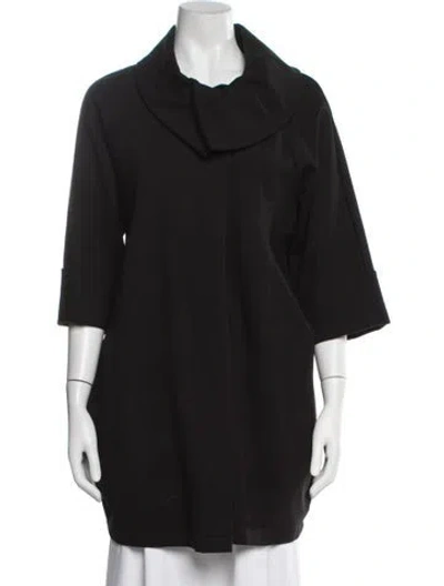 Pre-owned Joseph Ribkoff Virgin Wool Coat In Black