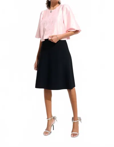 Joseph Ribkoff Viscose Sweater Knit A Line Skirt In Black