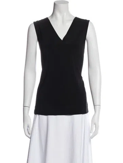 Pre-owned Joseph Ribkoff V-neck Sleeveless Top W/ Tags In Blue