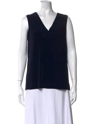 Pre-owned Joseph Ribkoff V-neck Sleeveless Top W/ Tags In Multi