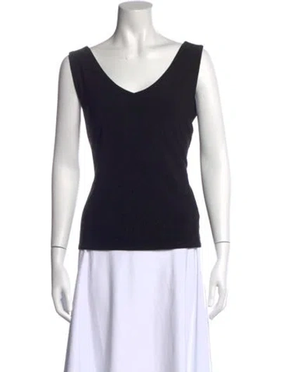 Pre-owned Joseph Ribkoff V-neck Sleeveless Top W/ Tags In Multi
