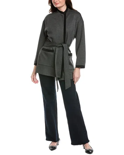 Joseph Ribkoff Waist-tie Robe Coat In Neutral