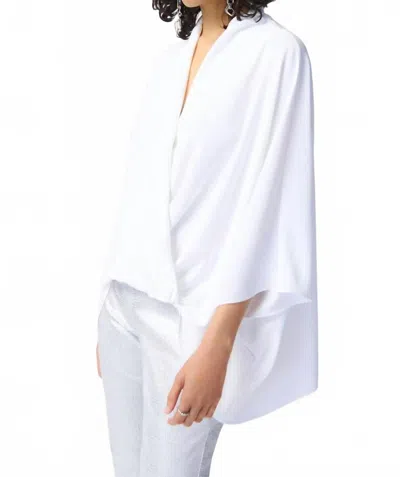 Joseph Ribkoff Weslyn Woven Dolman Sleeve Wrap Top In Vanilla In White
