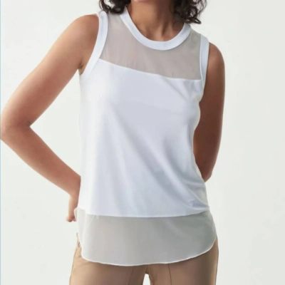 Joseph Ribkoff White Tank In Vanilla30 In Multi